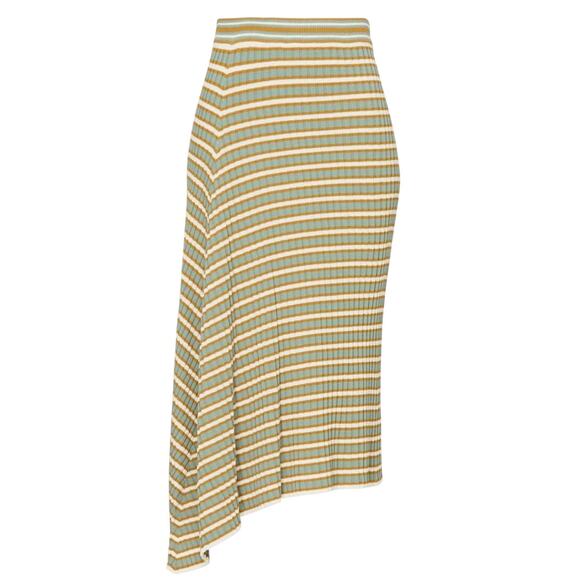 Club Monaco Striped Ribbed Skirt in Blue/Yellow, Size XS - Picture 1 of 9
